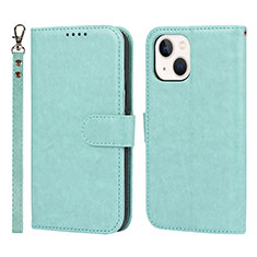 Custodia Portafoglio In Pelle Cover con Supporto L19 per Apple iPhone 14 Plus Verde Pastello