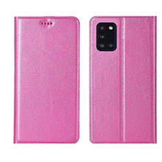Custodia Portafoglio In Pelle Cover con Supporto L19 per Samsung Galaxy A31 Rosa