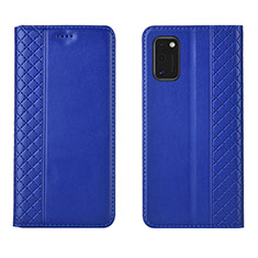 Custodia Portafoglio In Pelle Cover con Supporto L21 per Samsung Galaxy A41 Blu
