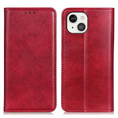 Custodia Portafoglio In Pelle Cover con Supporto L25 per Apple iPhone 13 Mini Rosso