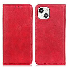 Custodia Portafoglio In Pelle Cover con Supporto L26 per Apple iPhone 13 Mini Rosso