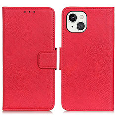 Custodia Portafoglio In Pelle Cover con Supporto L27 per Apple iPhone 13 Mini Rosso