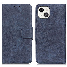 Custodia Portafoglio In Pelle Cover con Supporto L27 per Apple iPhone 14 Plus Blu