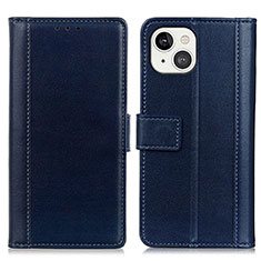 Custodia Portafoglio In Pelle Cover con Supporto L28 per Apple iPhone 13 Blu