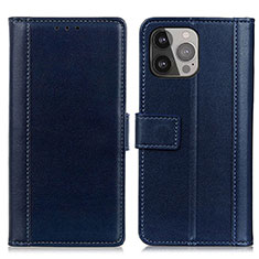 Custodia Portafoglio In Pelle Cover con Supporto L28 per Apple iPhone 13 Pro Max Blu