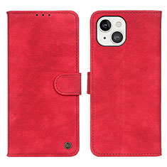 Custodia Portafoglio In Pelle Cover con Supporto L30 per Apple iPhone 13 Mini Rosso