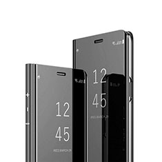 Custodia Portafoglio In Pelle Cover con Supporto Laterale Specchio Cover L01 per Huawei Nova 7 5G Nero