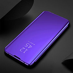 Custodia Portafoglio In Pelle Cover con Supporto Laterale Specchio Cover L01 per Samsung Galaxy A33 5G Blu Notte