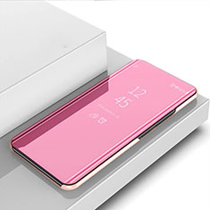 Custodia Portafoglio In Pelle Cover con Supporto Laterale Specchio Cover L01 per Xiaomi Redmi 10X 4G Oro Rosa