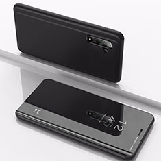 Custodia Portafoglio In Pelle Cover con Supporto Laterale Specchio Cover L02 per Samsung Galaxy Note 10 Nero