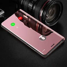 Custodia Portafoglio In Pelle Cover con Supporto Laterale Specchio Cover L02 per Xiaomi Mi 12S 5G Oro Rosa