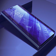 Custodia Portafoglio In Pelle Cover con Supporto Laterale Specchio Cover L04 per Samsung Galaxy A71 5G Viola