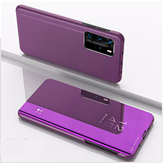 Custodia Portafoglio In Pelle Cover con Supporto Laterale Specchio Cover L04 per Xiaomi Mi 10T Pro 5G Viola