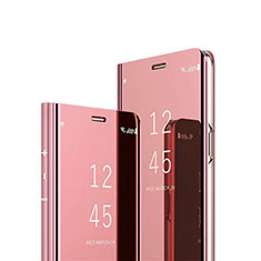 Custodia Portafoglio In Pelle Cover con Supporto Laterale Specchio Cover M02 per Samsung Galaxy S10 5G Oro Rosa