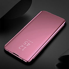 Custodia Portafoglio In Pelle Cover con Supporto Laterale Specchio Cover M03 per Samsung Galaxy S20 5G Oro Rosa