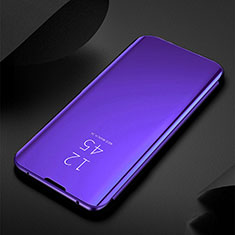 Custodia Portafoglio In Pelle Cover con Supporto Laterale Specchio Cover M03 per Samsung Galaxy S20 Plus 5G Viola