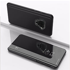 Custodia Portafoglio In Pelle Cover con Supporto Laterale Specchio Cover per Huawei Mate 30 Lite Nero