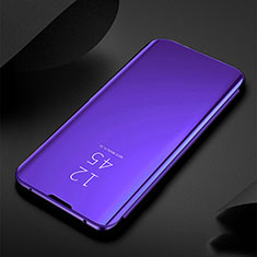 Custodia Portafoglio In Pelle Cover con Supporto Laterale Specchio Cover per Huawei Nova 6 5G Blu