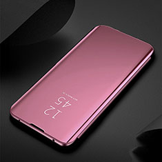 Custodia Portafoglio In Pelle Cover con Supporto Laterale Specchio Cover per Huawei Nova 6 5G Oro Rosa