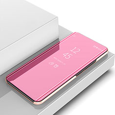 Custodia Portafoglio In Pelle Cover con Supporto Laterale Specchio Cover per Huawei Y6s Oro Rosa