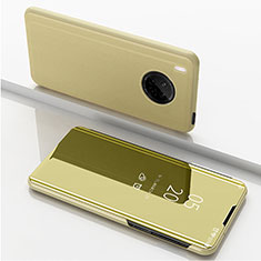 Custodia Portafoglio In Pelle Cover con Supporto Laterale Specchio Cover per Huawei Y9a Oro