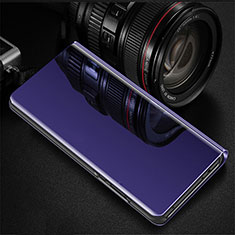 Custodia Portafoglio In Pelle Cover con Supporto Laterale Specchio Cover per Oppo RX17 Pro Viola