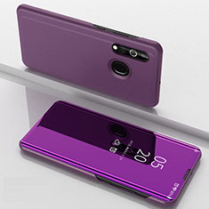 Custodia Portafoglio In Pelle Cover con Supporto Laterale Specchio Cover per Samsung Galaxy A60 Lavanda