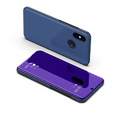 Custodia Portafoglio In Pelle Cover con Supporto Laterale Specchio Cover per Samsung Galaxy A8s SM-G8870 Viola