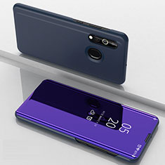 Custodia Portafoglio In Pelle Cover con Supporto Laterale Specchio Cover per Samsung Galaxy M40 Viola