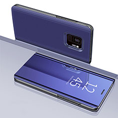 Custodia Portafoglio In Pelle Cover con Supporto Laterale Specchio Cover per Samsung Galaxy S9 Viola