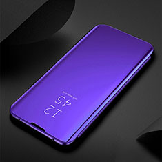 Custodia Portafoglio In Pelle Cover con Supporto Laterale Specchio Cover per Xiaomi Mi 11 Pro 5G Blu Notte