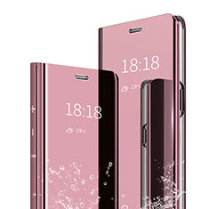 Custodia Portafoglio In Pelle Cover con Supporto Laterale Specchio Cover per Xiaomi Mi 9 Lite Oro Rosa