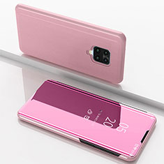 Custodia Portafoglio In Pelle Cover con Supporto Laterale Specchio Cover per Xiaomi Poco M2 Pro Oro Rosa