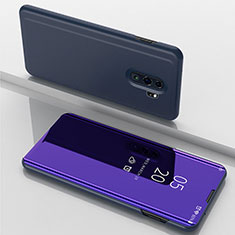 Custodia Portafoglio In Pelle Cover con Supporto Laterale Specchio Cover per Xiaomi Redmi Note 8 Pro Viola