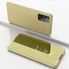 Custodia Portafoglio In Pelle Cover con Supporto Laterale Specchio Cover ZL1 per Samsung Galaxy A52s 5G Oro