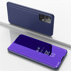 Custodia Portafoglio In Pelle Cover con Supporto Laterale Specchio Cover ZL1 per Samsung Galaxy A52s 5G Viola