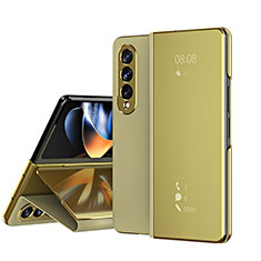 Custodia Portafoglio In Pelle Cover con Supporto Laterale Specchio Cover ZL1 per Samsung Galaxy Z Fold4 5G Oro