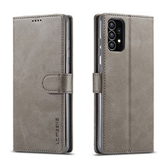 Custodia Portafoglio In Pelle Cover con Supporto LC1 per Samsung Galaxy A53 5G Grigio