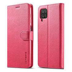 Custodia Portafoglio In Pelle Cover con Supporto LC1 per Samsung Galaxy M33 5G Rosa Caldo