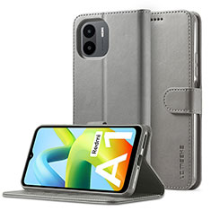 Custodia Portafoglio In Pelle Cover con Supporto LC2 per Xiaomi Poco C50 Grigio