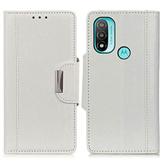 Custodia Portafoglio In Pelle Cover con Supporto M01L per Motorola Moto E20 Bianco