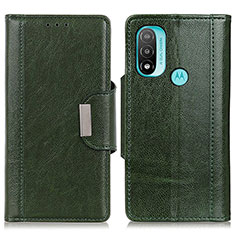 Custodia Portafoglio In Pelle Cover con Supporto M01L per Motorola Moto E30 Verde