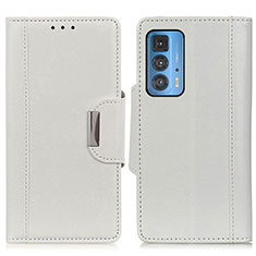 Custodia Portafoglio In Pelle Cover con Supporto M01L per Motorola Moto Edge 20 Pro 5G Bianco