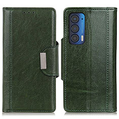 Custodia Portafoglio In Pelle Cover con Supporto M01L per Motorola Moto Edge (2021) 5G Verde