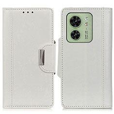 Custodia Portafoglio In Pelle Cover con Supporto M01L per Motorola Moto Edge (2023) 5G Bianco