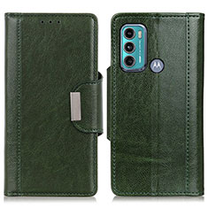 Custodia Portafoglio In Pelle Cover con Supporto M01L per Motorola Moto G60 Verde