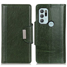 Custodia Portafoglio In Pelle Cover con Supporto M01L per Motorola Moto G60s Verde
