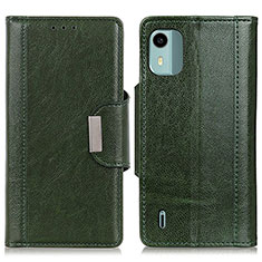 Custodia Portafoglio In Pelle Cover con Supporto M01L per Nokia C12 Verde
