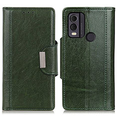 Custodia Portafoglio In Pelle Cover con Supporto M01L per Nokia C22 Verde