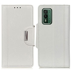 Custodia Portafoglio In Pelle Cover con Supporto M01L per Nokia XR21 Bianco
